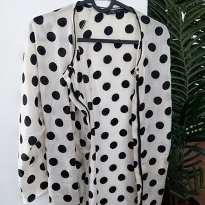 Zara Basic polka dot blouse